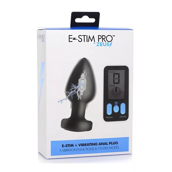 XR Brands - Zeus - vibratore anale E-Stim radiocomandato (nero)