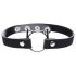 Master Series Kinky Kitty - collare con testa di gatto e anello (nero)