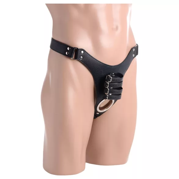Strict - cintura di castità uomo con plug anale - nero