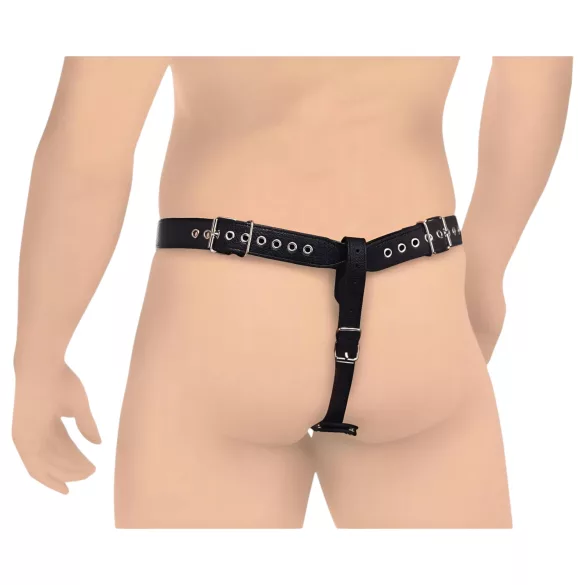 Strict - cintura di castità uomo con plug anale - nero