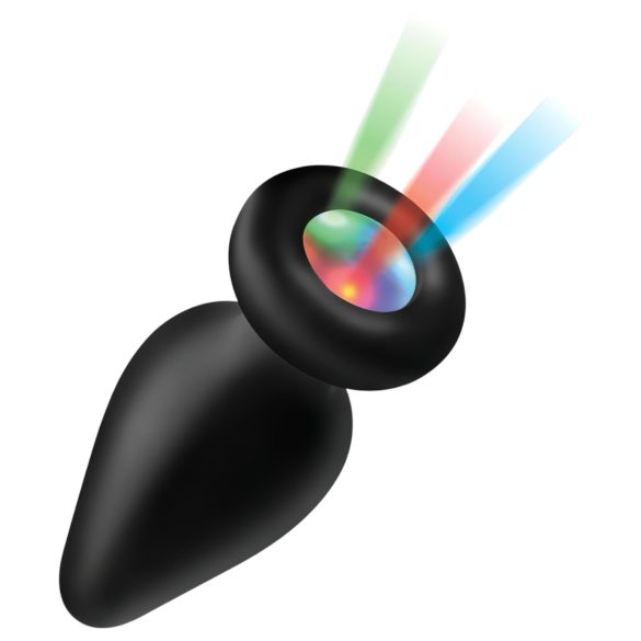 Booty Sparks - plug anale luminoso in silicone nero