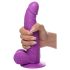 XR Brands POP - Dildo ventosa con testicoli - 19 cm (viola)