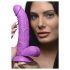 XR Brands POP - Dildo ventosa con testicoli - 19 cm (viola)