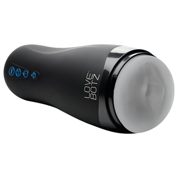 Lovebotz - masturbatore automatico succhiante vibrante impermeabile - nero