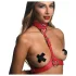 Strict - imbracatura corpo a collare (rosso) - M/L
