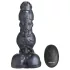 XR Brands Cyborg cock - vibratore maschile spingente - telecomando - argento