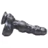 XR Brands Cyborg cock - vibratore maschile spingente - telecomando - argento