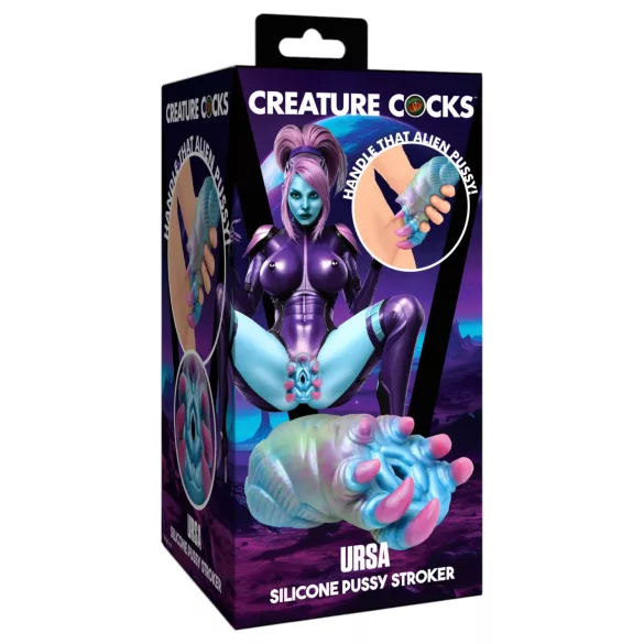Creature Cocks Ursa - masturbatore realistico alieno - silicone - blu rosa