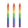 XR Brands - candela per il corpo BDSM - arcobaleno (3 pz)
