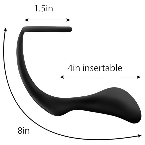 Anal Adventures Platinum - dildo anale con anello fallico - nero