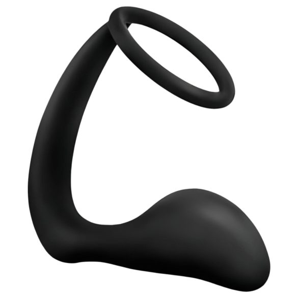 Anal Adventures Platinum - dildo anale con anello fallico - nero