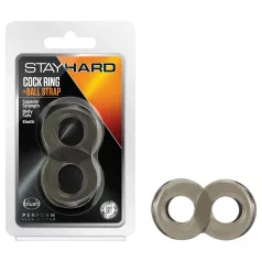 Stay Hard - anello pene e testicoli - silicone grigio