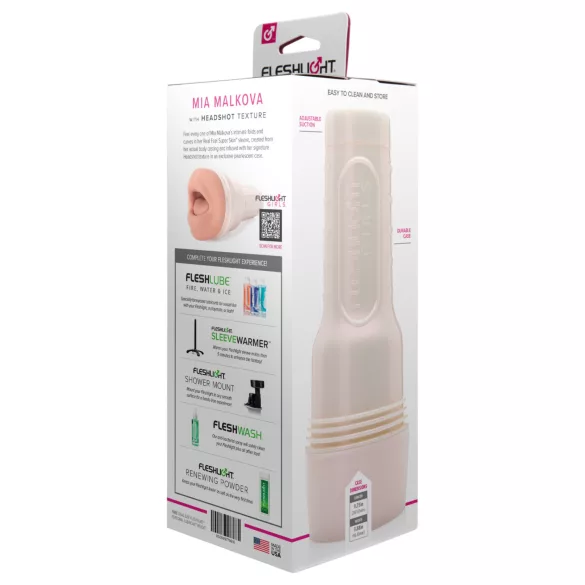 Fleshlight Mia Malkova - masturbatore bocca realistico - silicone naturale
