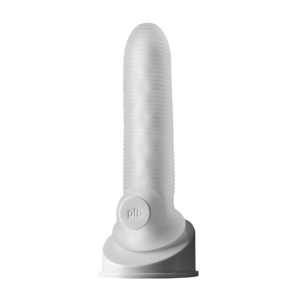 Fat Boy - guaina per pene micro rigata 17cm - bianco