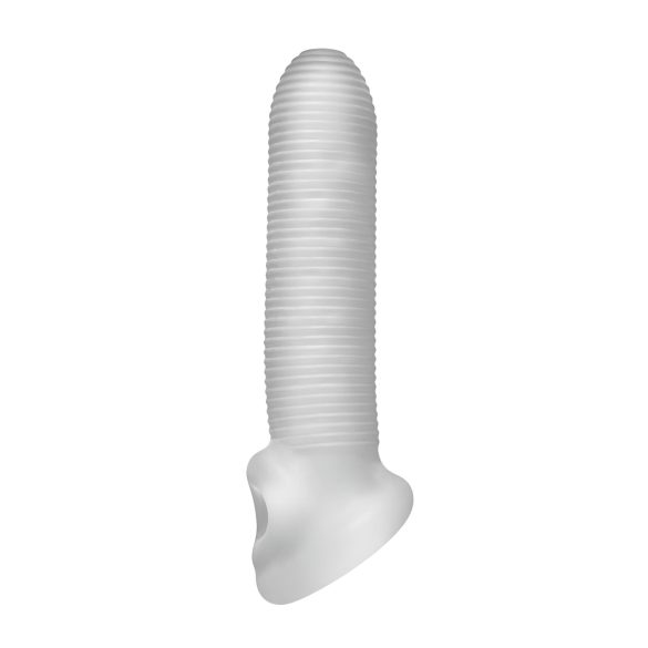 Fat Boy - guaina per pene micro rigata 17cm - bianco