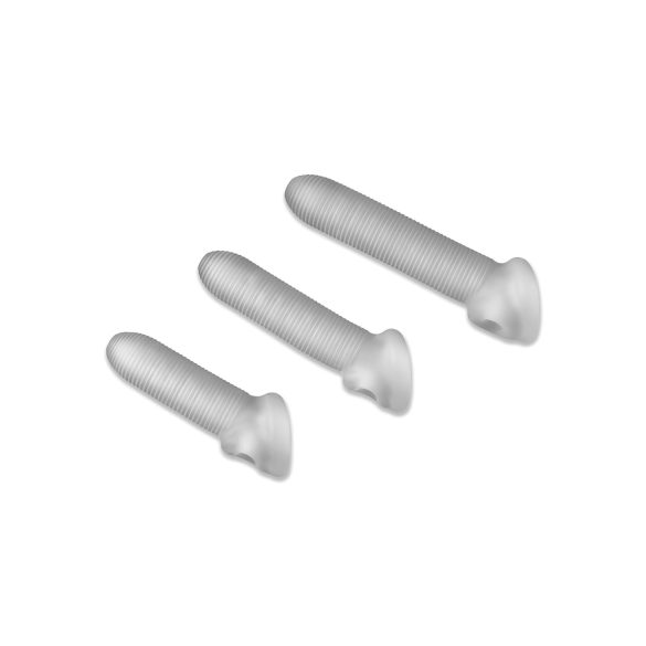 Fat Boy - guaina per pene micro rigata 17cm - bianco