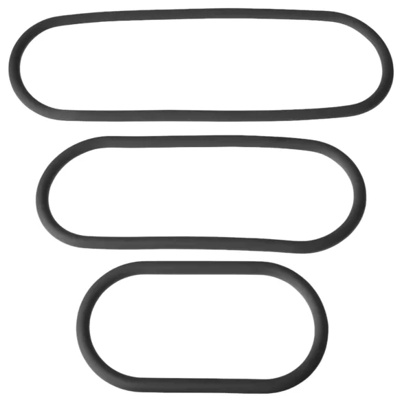 Perfect Fit - Set anelli fallici sottili - silicone nero (3 pezzi)