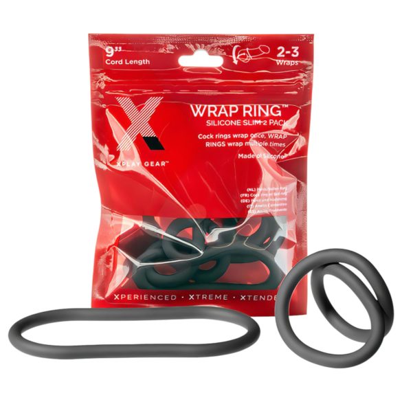 Perfect Fit Slim Wrap 9 - Anello per il pene sottile - Nero (22cm)