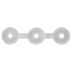 Perfect Fit Triple - anello fallico triplo - silicone bianco