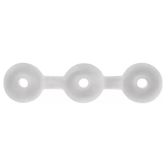 Perfect Fit Triple - anello fallico triplo - silicone bianco