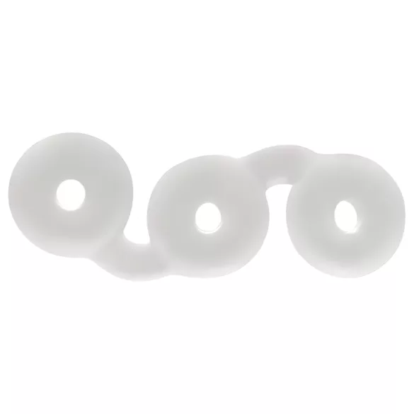 Perfect Fit Triple - anello fallico triplo - silicone bianco