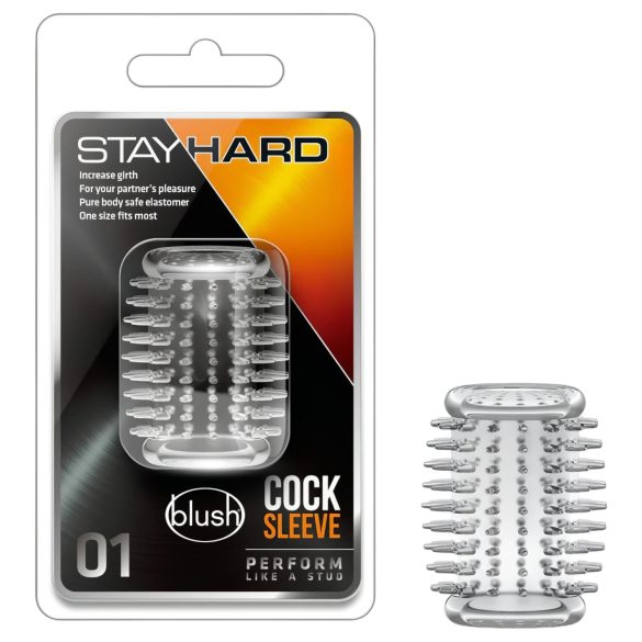Stay Hard - anello fallico stimolante con punte - silicone trasparente