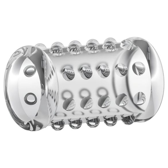 Stay Hard - anello fallico stimolante a pois - trasparente