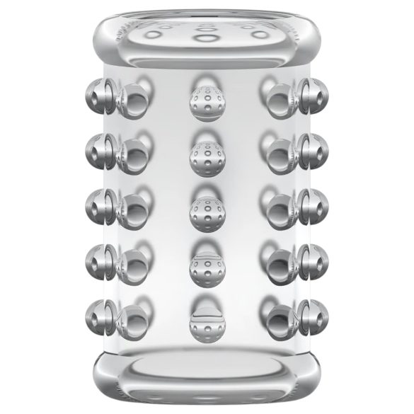 Stay Hard - anello fallico stimolante a pois - trasparente