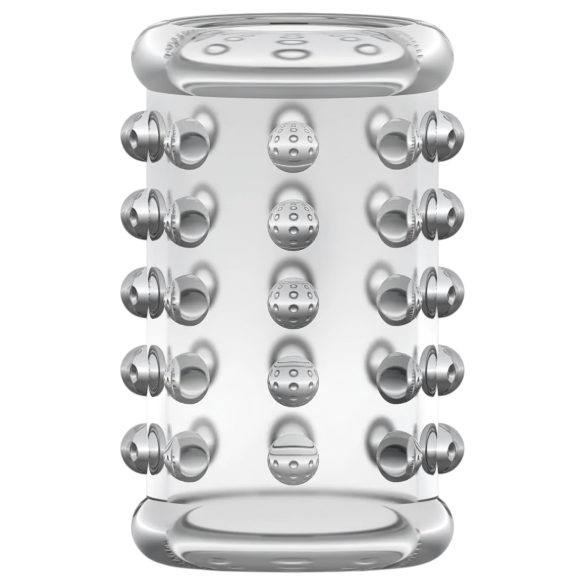 Stay Hard - anello fallico stimolante a pois - trasparente