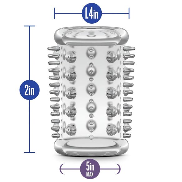 Stay Hard - anello fallico stimolante con piccole punte - trasparente