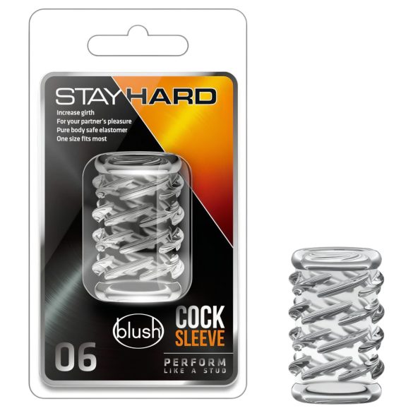 Stay Hard - anello fallico con motivi - trasparente