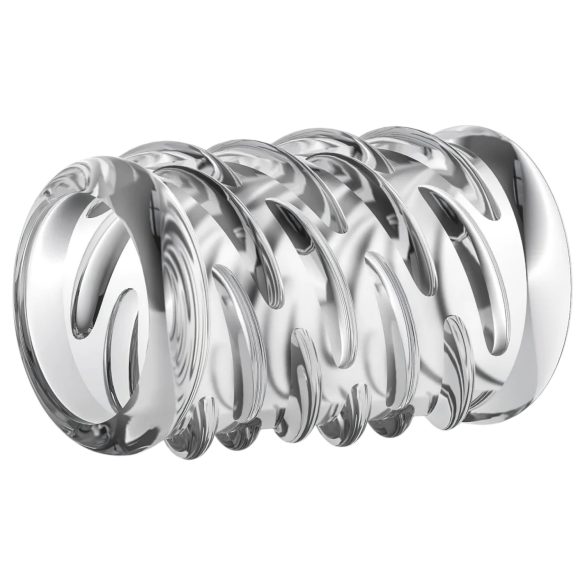 Stay Hard - anello fallico con motivi - trasparente