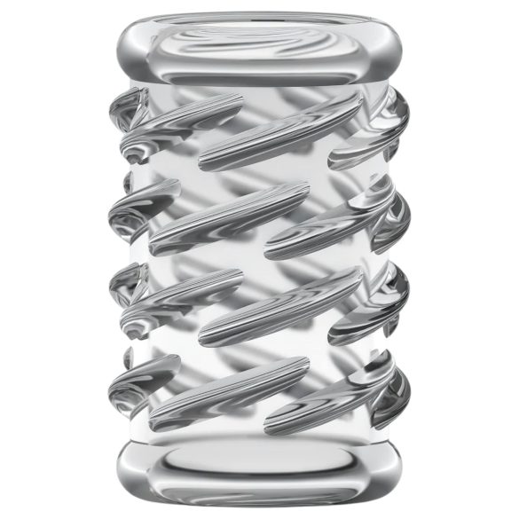 Stay Hard - anello fallico con motivi - trasparente