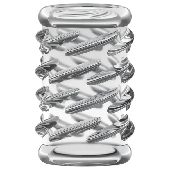 Stay Hard - anello fallico con motivi - trasparente