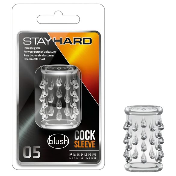 Stay Hard - anello fallico con sfere - trasparente