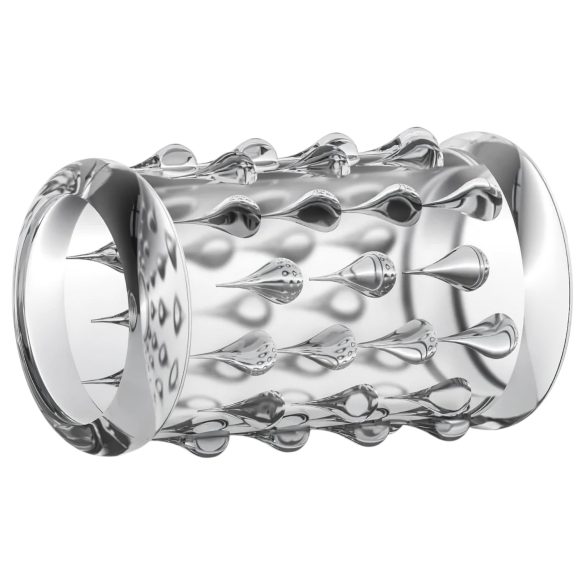 Stay Hard - anello fallico con sfere - trasparente