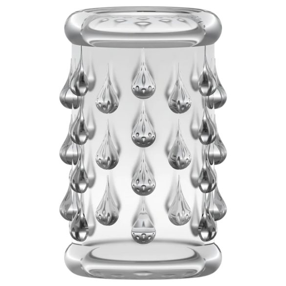 Stay Hard - anello fallico con sfere - trasparente