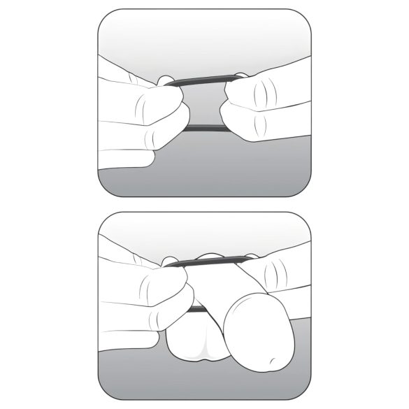 Stay Hard - set anelli fallici - silicone nero