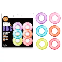 King of the Ring - set anelli fallo - colorati - 6 pezzi