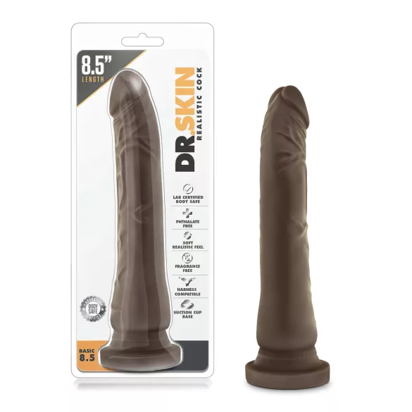 Dr. Skin - dildo realistico con ventosa - marrone 20,5 cm