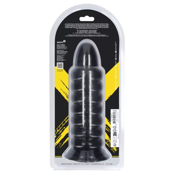 Ahi! Spiral Force - plug anale avvitato (nero) - 23,5 cm