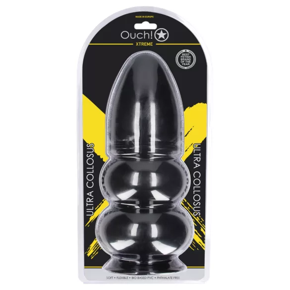 Ahi! Ultra Collosus - plug anale extra large (nero) - 33 cm
