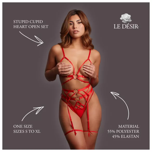 Le Désir Stupid Cupid - set aperto con cuore (rosso)