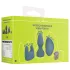 Loveline - set di vibratore con testine intercambiabili (blu-grigio)