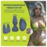 Loveline - set di vibratore con testine intercambiabili (blu-grigio)