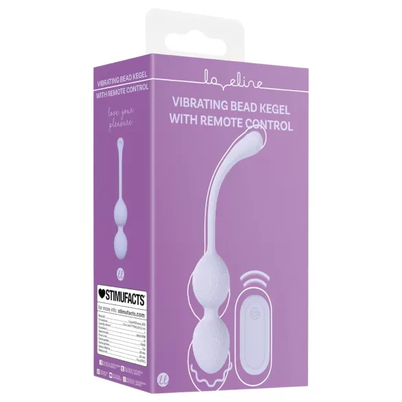 Loveline - palline vaginali vibranti - doppio - silicone viola