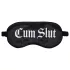 Ahi! - Mascherina per gli occhi in raso con scritta "Cum Slut" (nera)
