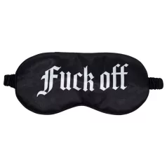   Ahi! - Mascherina per gli occhi in raso con scritta "Fuck Off" (nera)