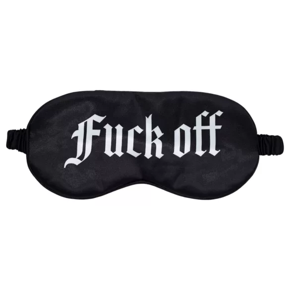 Ahi! - Mascherina per gli occhi in raso con scritta "Fuck Off" (nera)