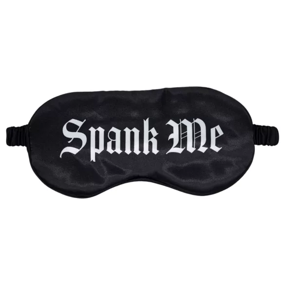 Ahi! - Mascherina per gli occhi in raso con scritta "Spank Me" (nera)